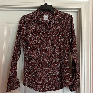Brooks Brothers Floral Long Sleeve Button-Up Shirt size 4